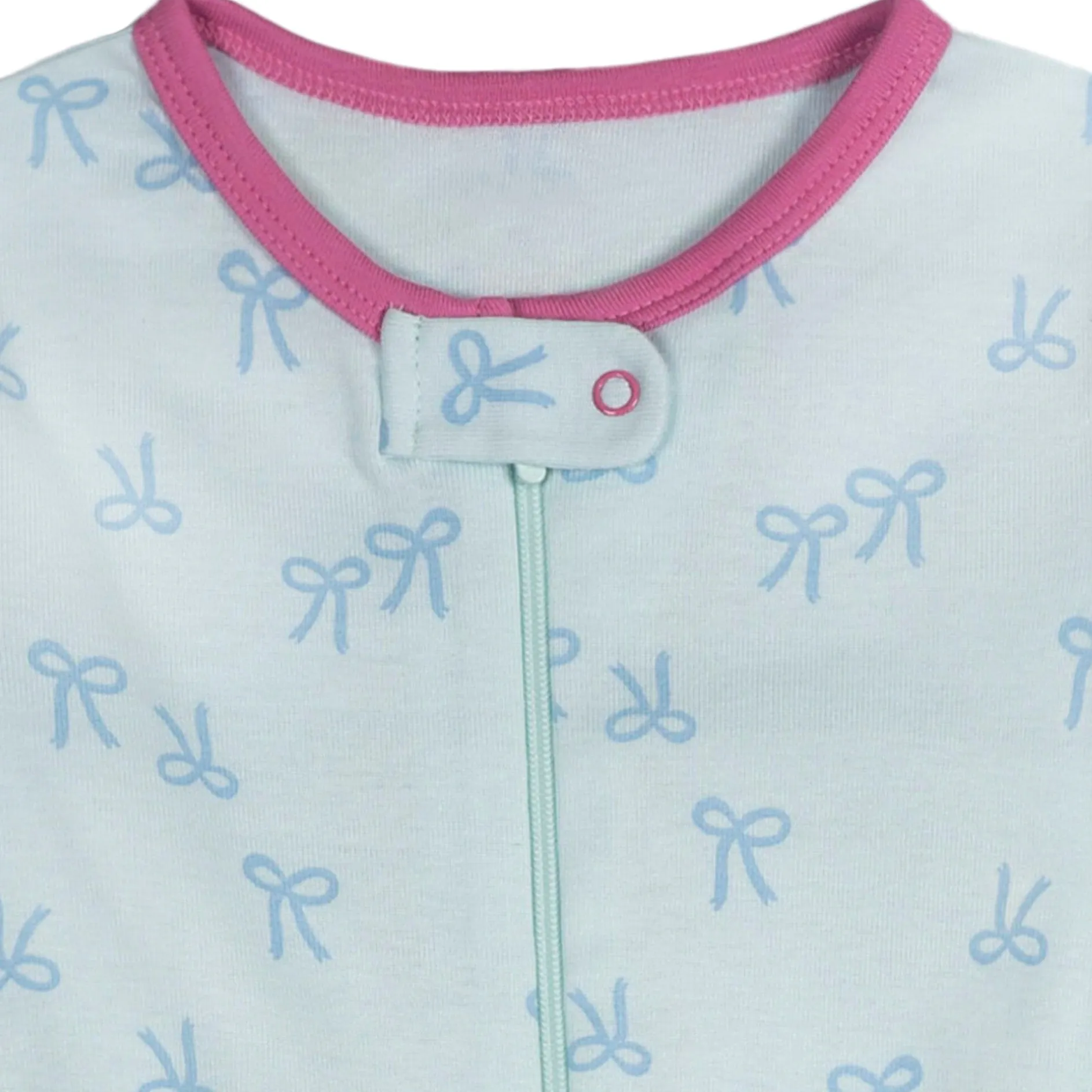 4-Pack Baby Girls Pears Snug Fit Footed Pajamas