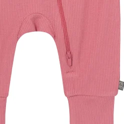 2-Pack Baby Girls Pink Flower Zip Front Viscose Rompers