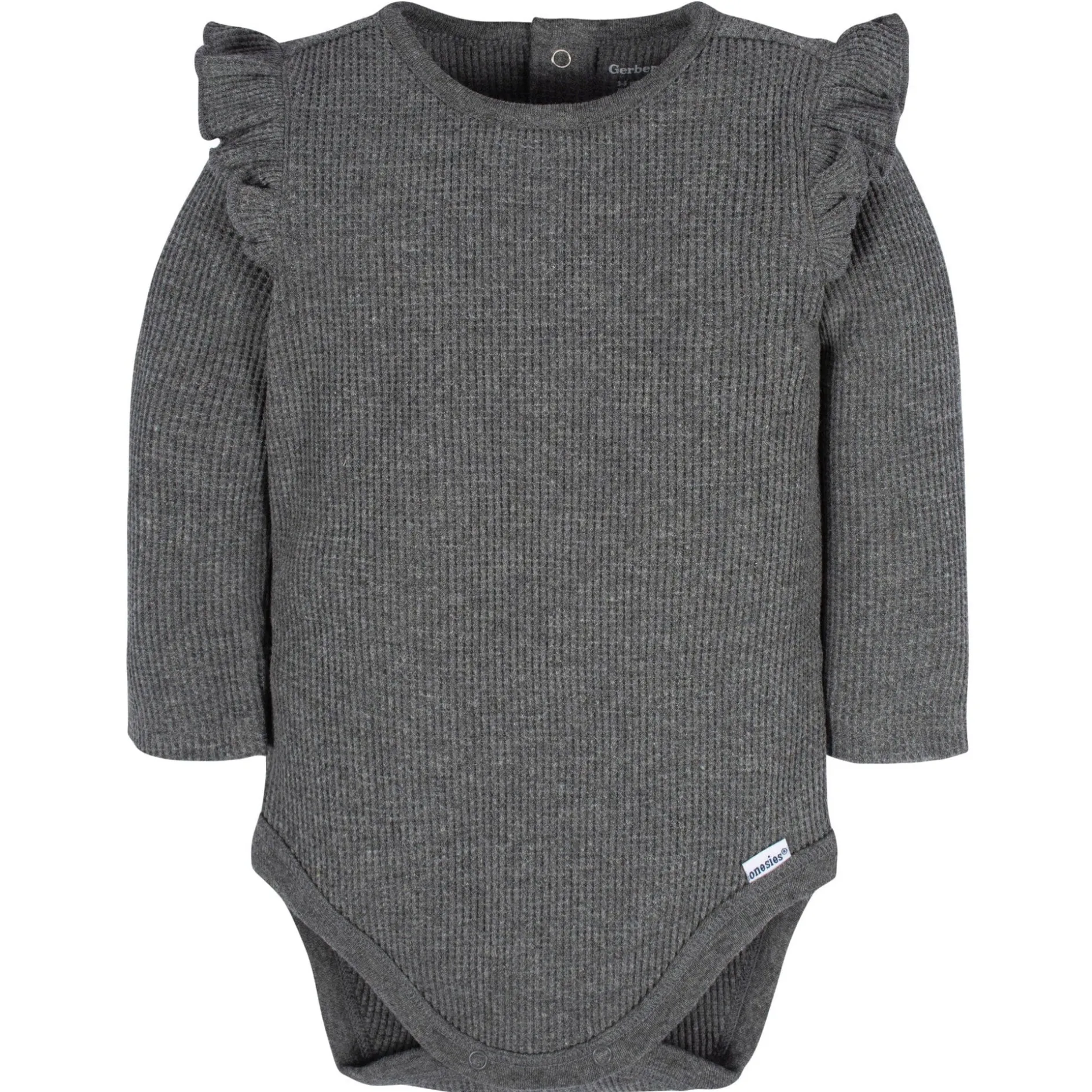 2-Pack Baby Girls Pink & Gray Long Sleeve Onesies® Bodysuits