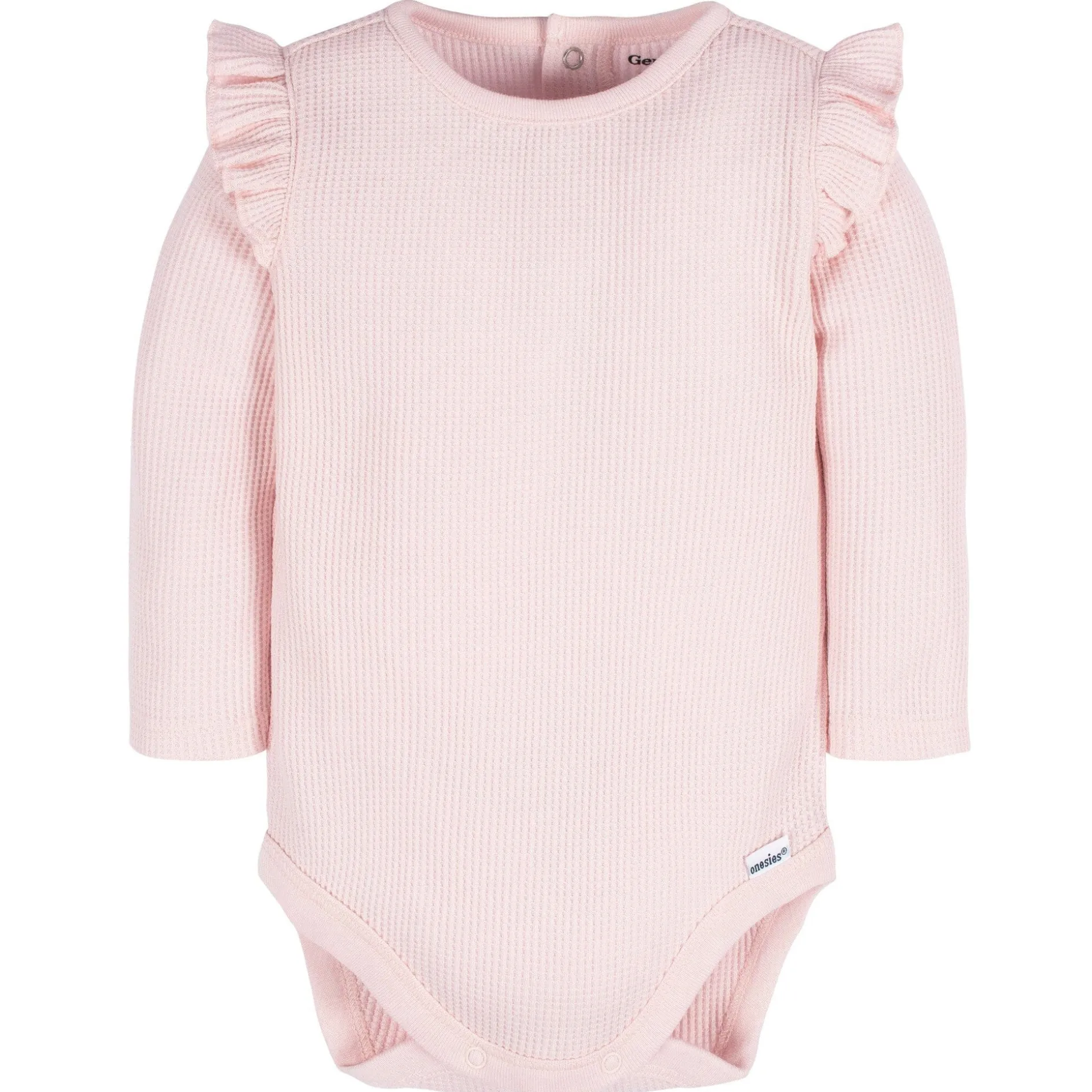 2-Pack Baby Girls Pink & Gray Long Sleeve Onesies® Bodysuits