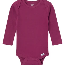 6-Pack Baby Girls Pink, Purple and Green Long Sleeve Bodysuits