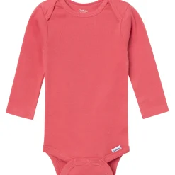 6-Pack Baby Girls Pink, Purple and Green Long Sleeve Bodysuits