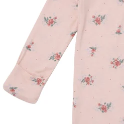 2-Pack Baby Girls Pink Roses Sleep 'N Plays With Mitten Cuffs