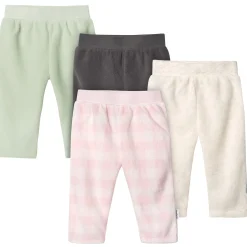 4-Pack Baby Girls Plaid Fleece Pants