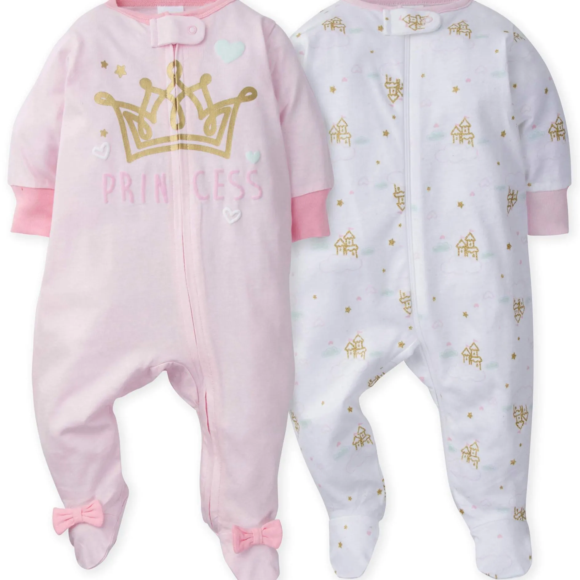 2-Pack Baby Girls Princess Castle Sleep 'N Plays, Newborn