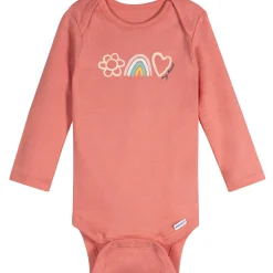 6-Pack Baby Girls Puppies Long Sleeve Onesies® Bodysuits