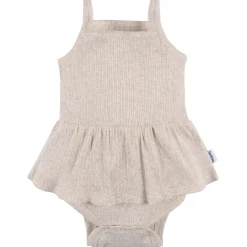 3-Pack Baby Girls Purple, Oatmeal, & Peach Sleeveless Skirted Onesies® Bodysuits