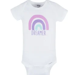 8-Pack Baby Girls Rainbow Floral Short Sleeve Onesies® Bodysuits