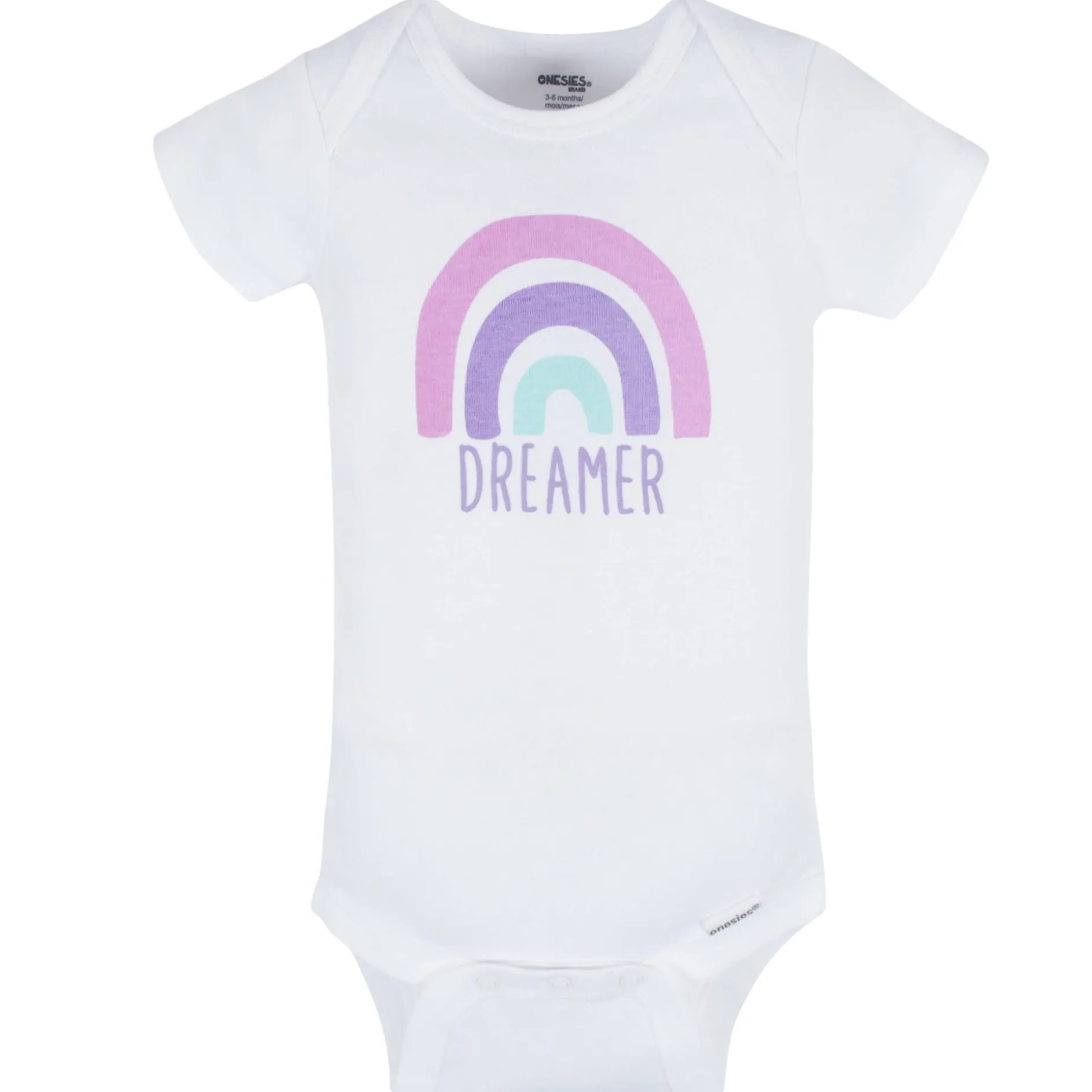8-Pack Baby Girls Rainbow Floral Short Sleeve Onesies® Bodysuits