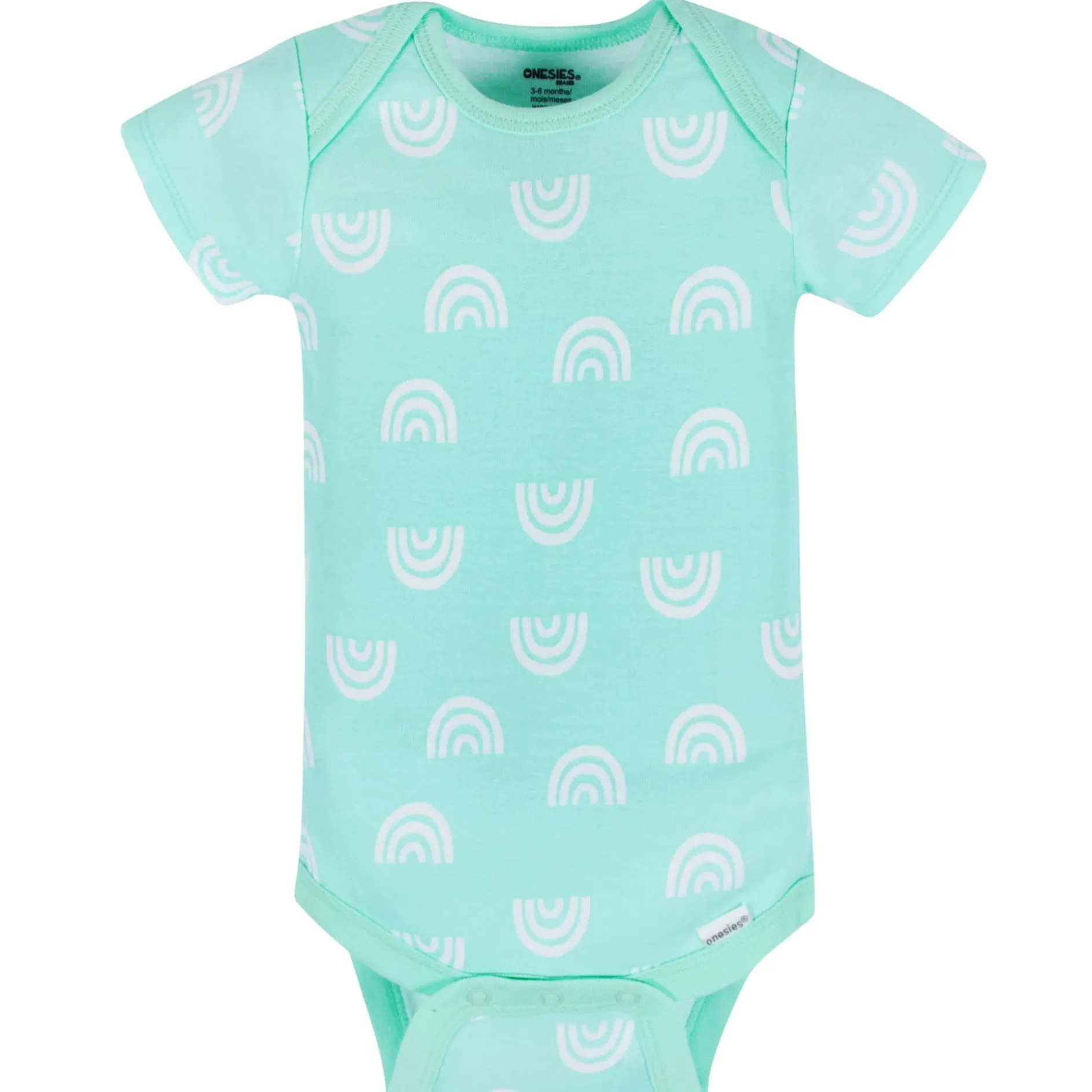 8-Pack Baby Girls Rainbow Floral Short Sleeve Onesies® Bodysuits