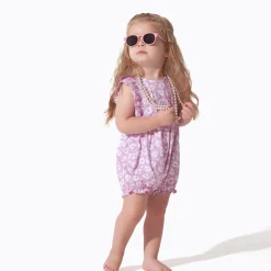 3-Pack Baby Girls Rainbow Floral Rompers