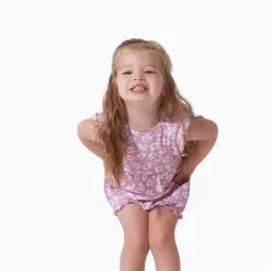 3-Pack Baby Girls Rainbow Floral Rompers