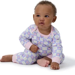 3-Pack Baby Girls Rainbows and Hearts Lap Shoulder Rompers