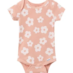 3-Pack Baby Girls Rainbow Short Sleeve Onesies® Bodysuits