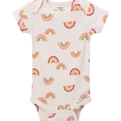 3-Pack Baby Girls Rainbow Short Sleeve Onesies® Bodysuits