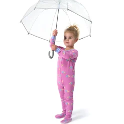 4-Pack Baby Girls Rainy Day Snug Fit Footed Pajamas