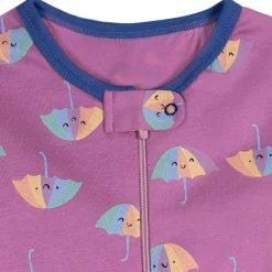 4-Pack Baby Girls Rainy Day Snug Fit Footed Pajamas