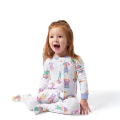 4-Pack Baby Girls Rainy Day Snug Fit Footed Pajamas