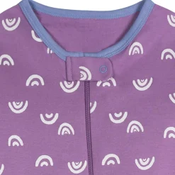 4-Pack Baby Girls Rainy Day Snug Fit Footed Pajamas