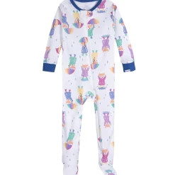 4-Pack Baby Girls Rainy Day Snug Fit Footed Pajamas