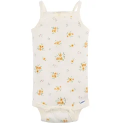 4-Pack Baby Girls Retro Floral Sleeveless Onesies® Bodysuits