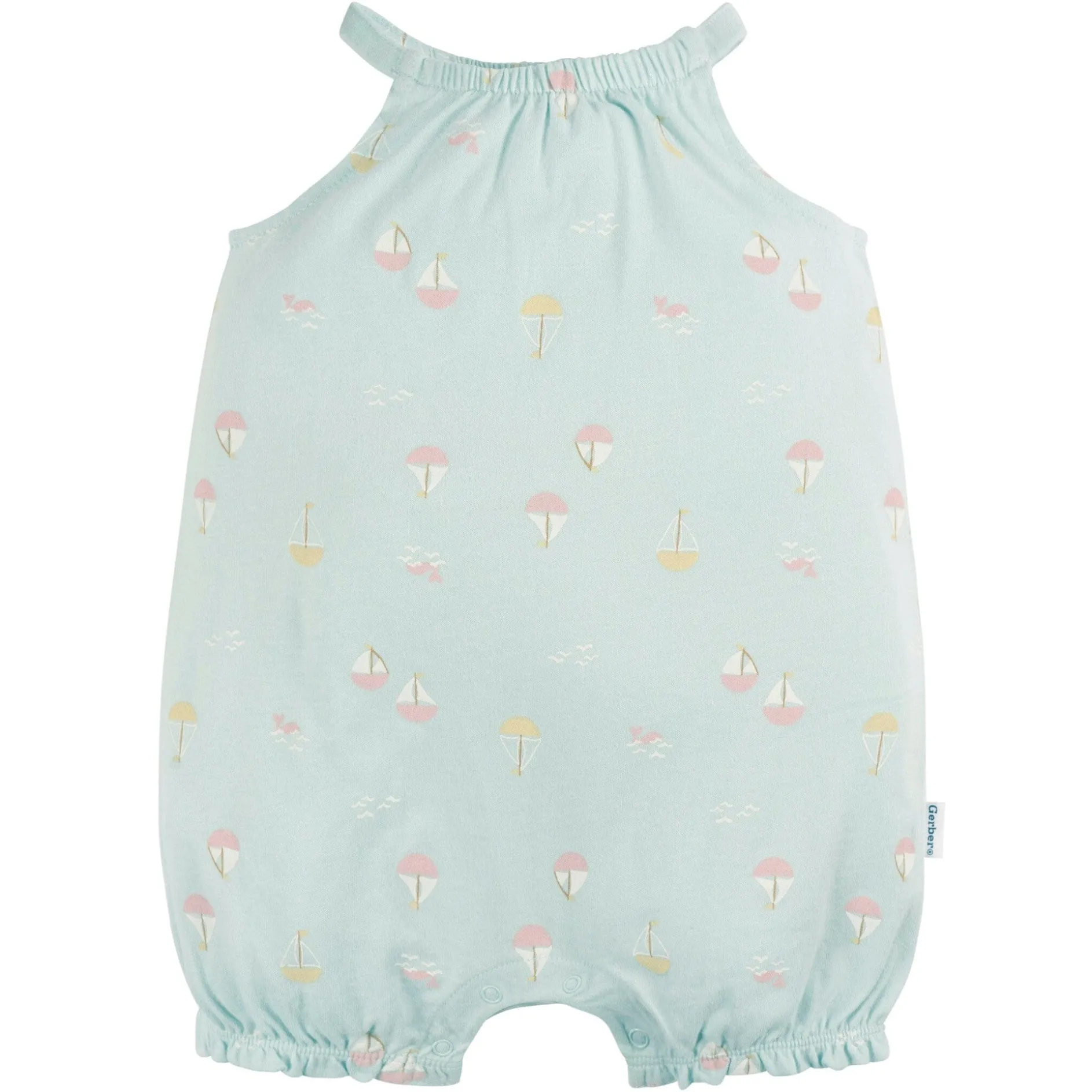 2-Pack Baby Girls Sailboats Rompers