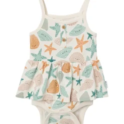 4-Pack Baby Girls Shells Sleeveless Bodysuits