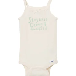 4-Pack Baby Girls Shells Sleeveless Bodysuits