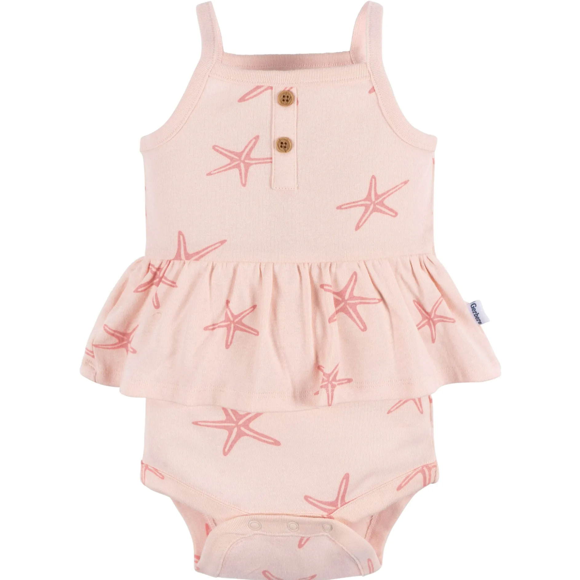 4-Pack Baby Girls Starfish Sleeveless Onesies® Bodysuits