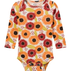 3-Pack Baby Girls Sunflower Long Sleeve Onesies® Bodysuits