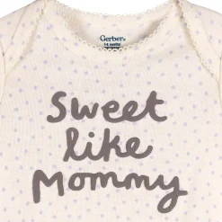 3-Pack Baby Girls Sweetie Long Sleeve Onesies® Bodysuits