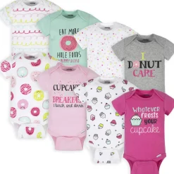 8-Pack Baby Girls Sweet Treats Onesies® Brand Bodysuits