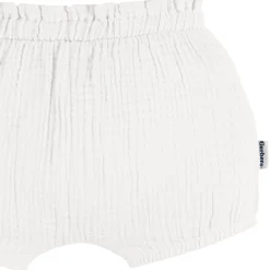 3-Pack Baby Girls White, Black Dot, & Brown Gauze Bubble Shorts