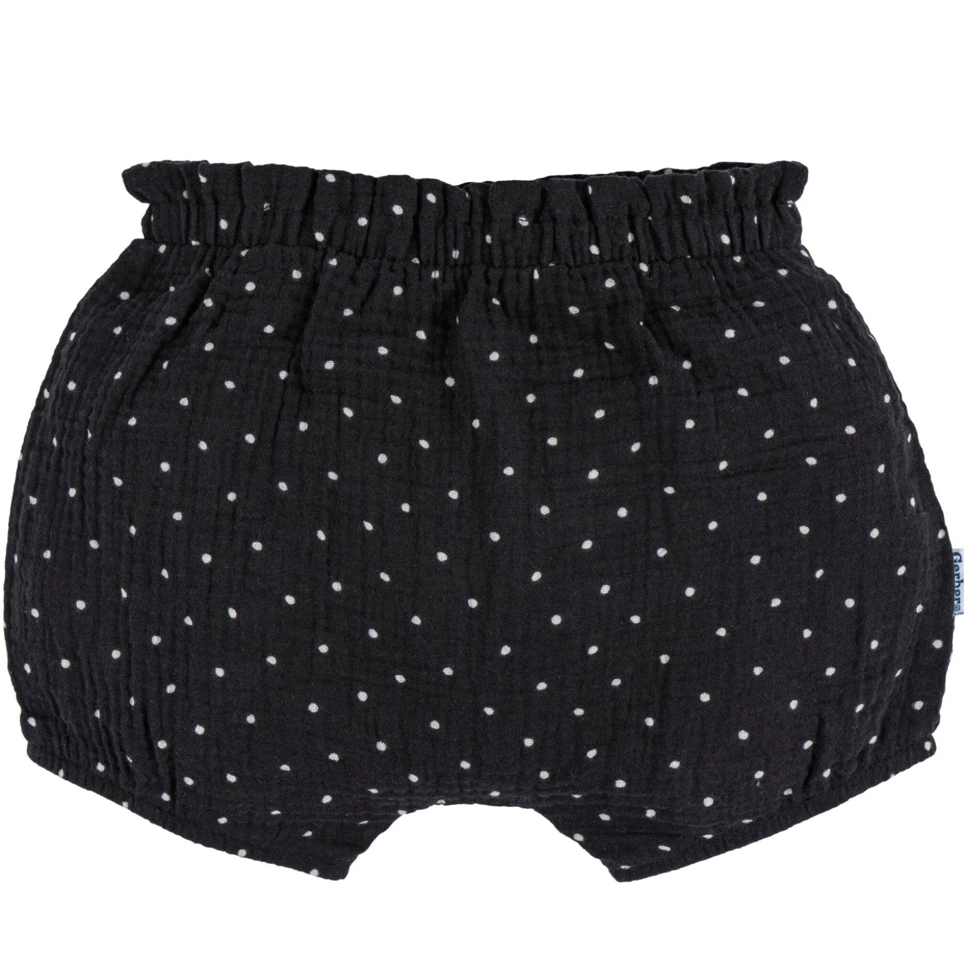 3-Pack Baby Girls White, Black Dot, & Brown Gauze Bubble Shorts