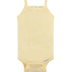 4-Pack Baby Girls White Floral Sleeveless Onesies® Bodysuits