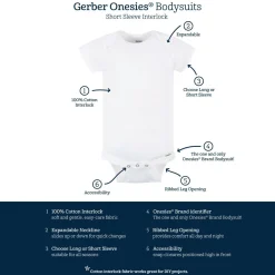 5-Pack Baby Heather Grey Premium Short Sleeve Onesies® Bodysuits