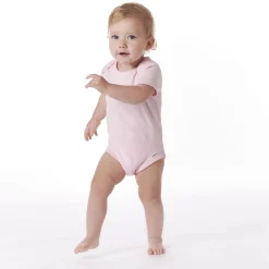 5-Pack Baby Light Pink Premium Short Sleeve Onesies® Bodysuits