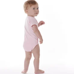 5-Pack Baby Light Pink Premium Short Sleeve Onesies® Bodysuits