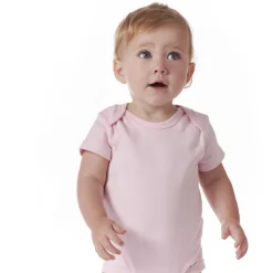 5-Pack Baby Light Pink Premium Short Sleeve Onesies® Bodysuits