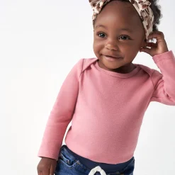 5-Pack Baby Mauve Pink Premium Long Sleeve Onesies® Bodysuits