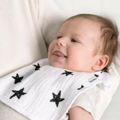 8-Pack Baby Neutral Black & White Muslin Drooling Bibs