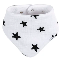 10-Pack Baby Neutral Black & White Muslin Bandana Bibs