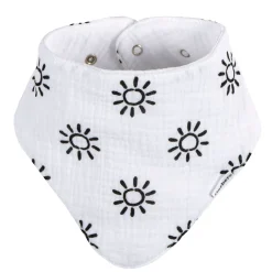 10-Pack Baby Neutral Black & White Muslin Bandana Bibs