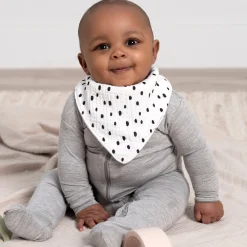 10-Pack Baby Neutral Black & White Muslin Bandana Bibs
