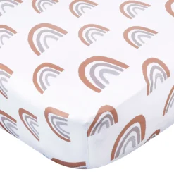 2-Pack Baby Neutral Boho Rainbow Crib Sheet
