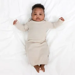 3-Pack Baby Neutral Brown & Grey Lap Shoulder Gowns