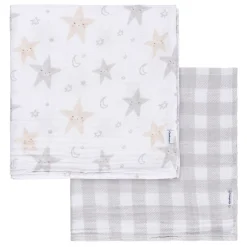 2-Pack Baby Neutral Celestial Muslin Blankets