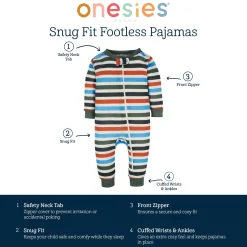 3-Pack Baby Neutral City Sunset Footless Pajamas