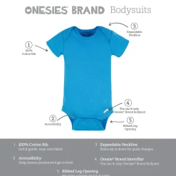 8-Pack Baby Neutral Classic Rainbow Short Sleeve Onesies® Bodysuits