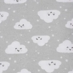 5-Pack Baby Neutral Clouds Flannel Receiving Blankets